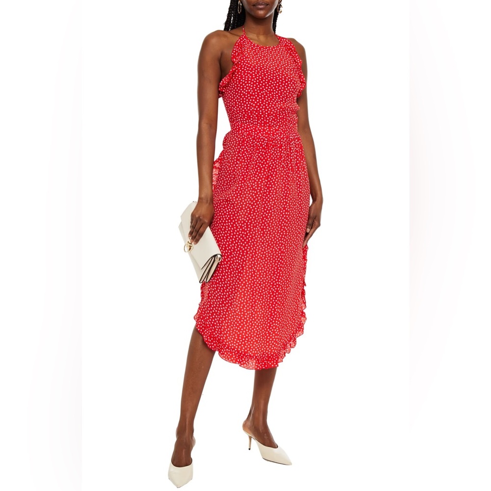 See by Chloe red polka dot dress